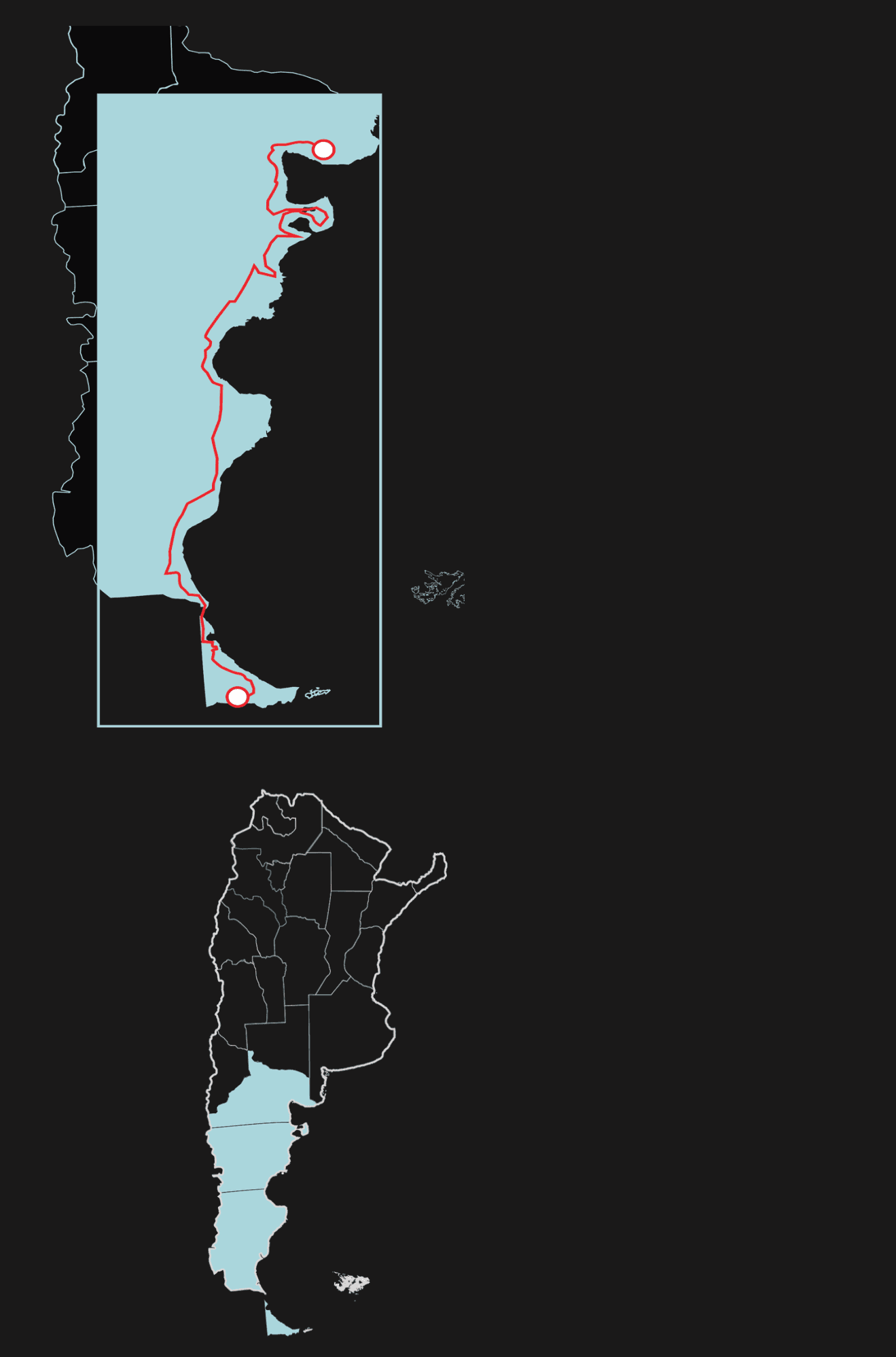 Patagonia Atlántica map
