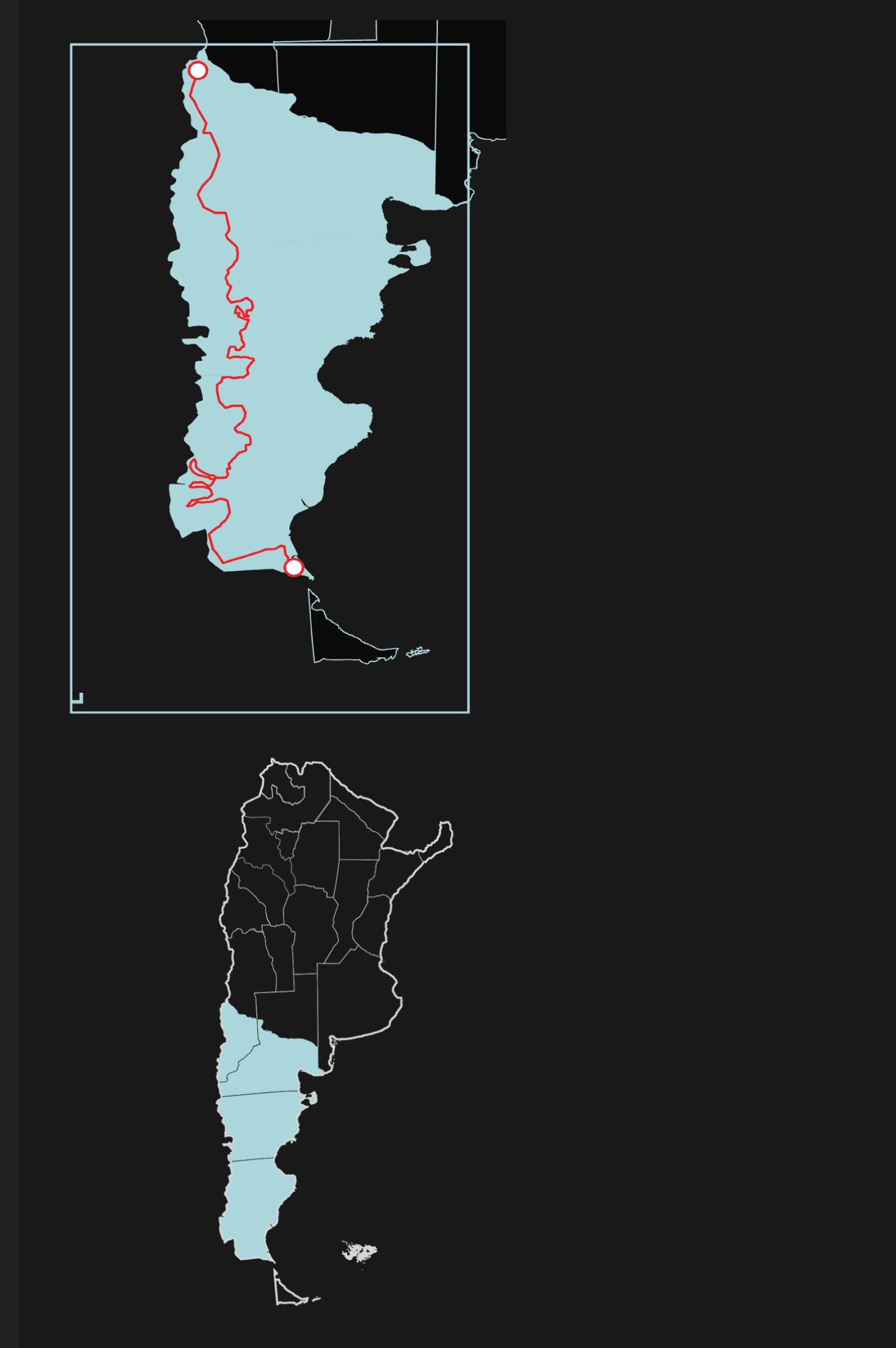 Patagonia Cordillerana map